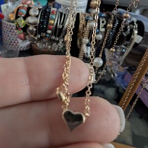 Gold Heart Pendant Necklace